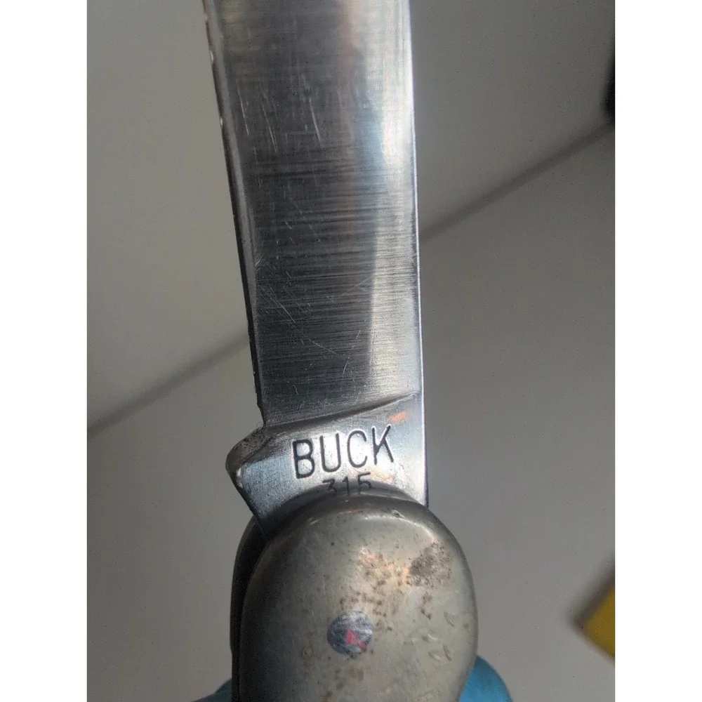 Buck 315 Yachtsman Black Plastic Pocketknife Stainless Sheepsfoot 2-Blade 1984